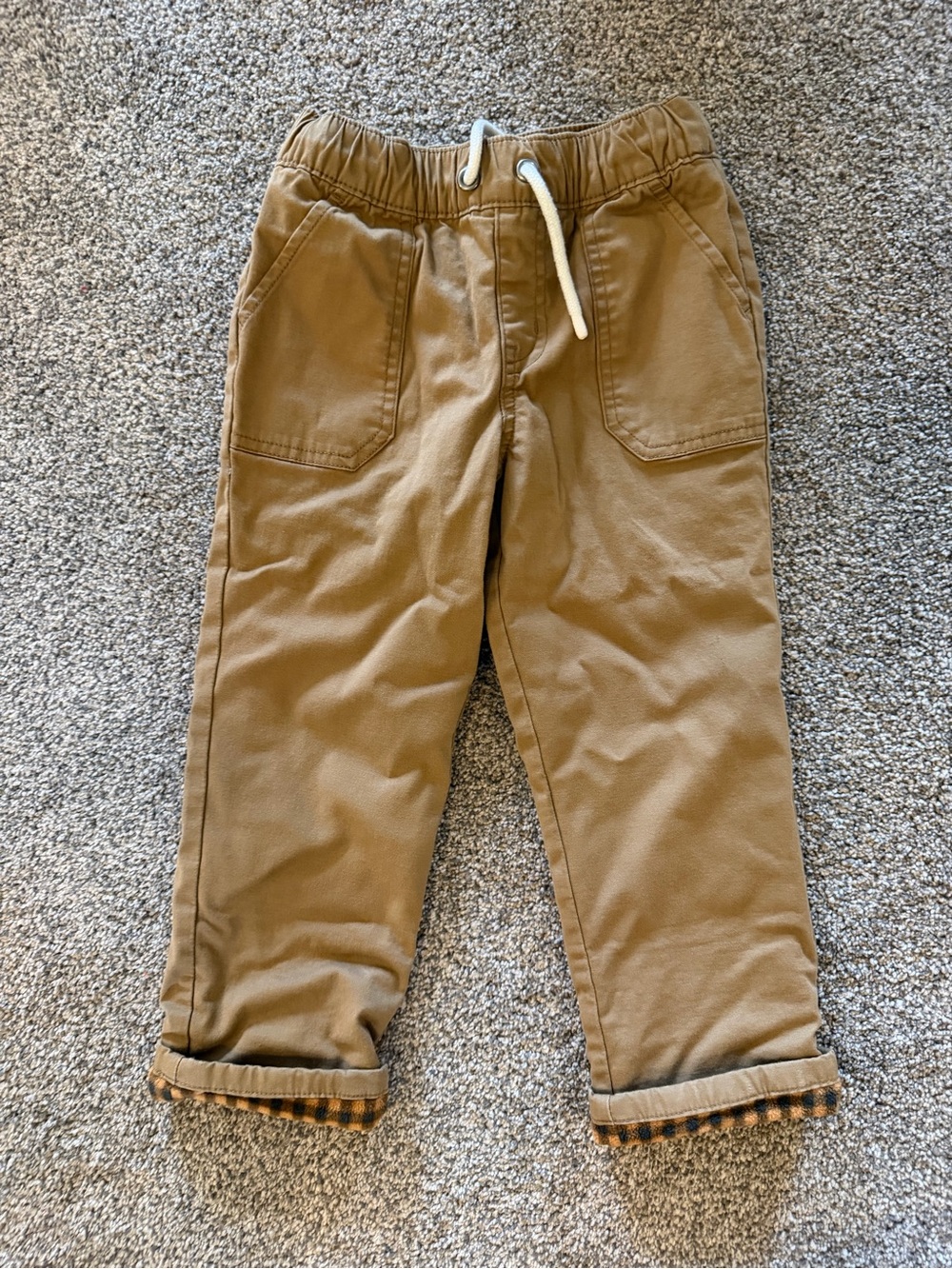Cat & Jack Toddler Boy Cozy Drawstring Chino Pants - Fleeced Lined